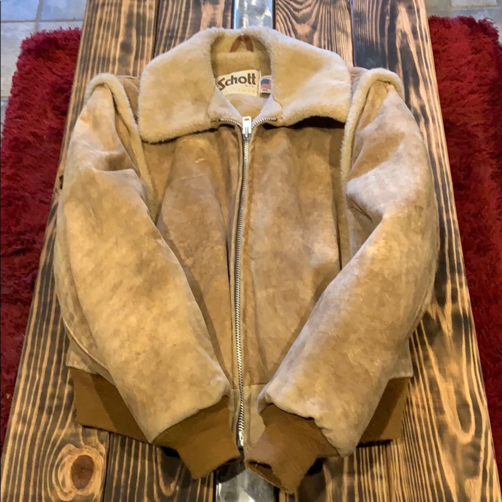 Vintage leather jacket.